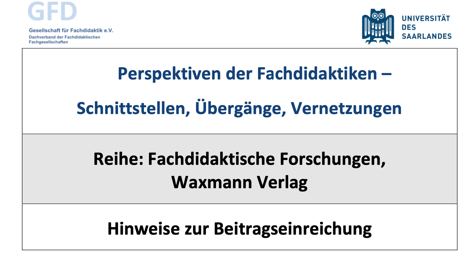 Dies ist der Call for Papers